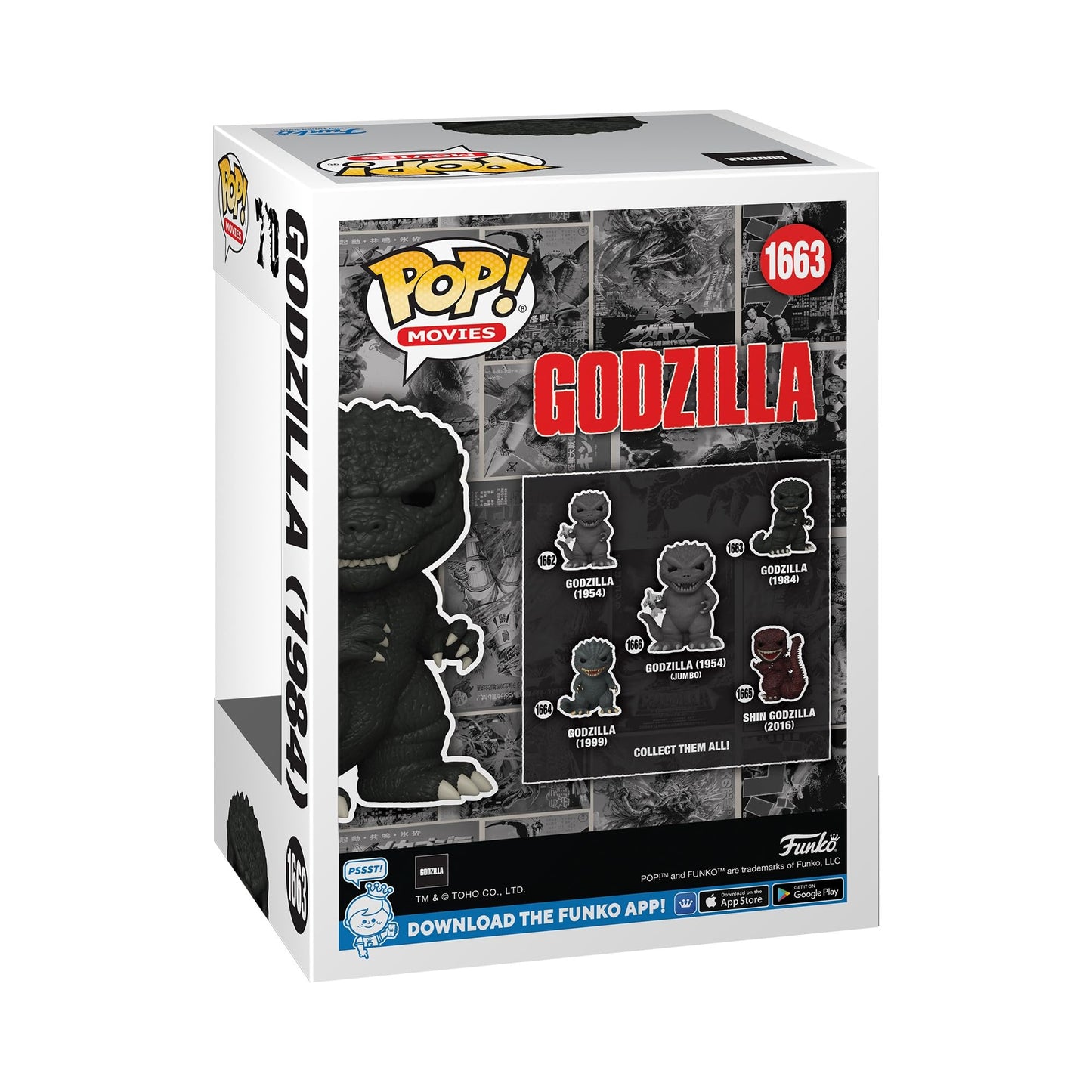 Funko POP Movies: Godzilla 70th Anniversary - Godzilla 1984-1/6 Odds for Rare Chase Variant - Collectable Vinyl Figure - Gift Idea - Official…
