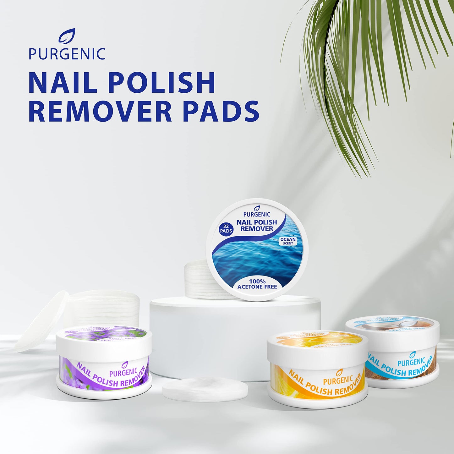 Purgenic Nail Polish Remover Pads - (128 Count) - On the Go & Travel - Lint Free Nail Polish Wipes - Pre-soaked Pads Made All Natural Ingredients