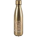 Pavilion Gift Company Champagne-18 oz Stainless Steel Water Bottle, 18 OZ, Gold, Pink, White