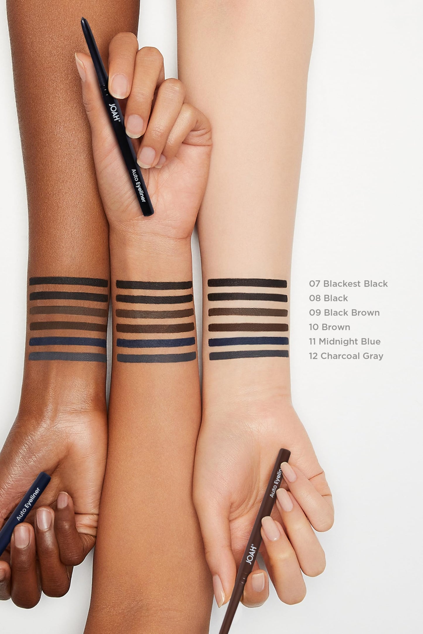 JOAH Auto Eyeliner, Waterproof Retractable Creamy Eye Pencil for Precise Application, Long-Lasting 20-Hour Wear, Smudge-Proof & Highly Pigmented