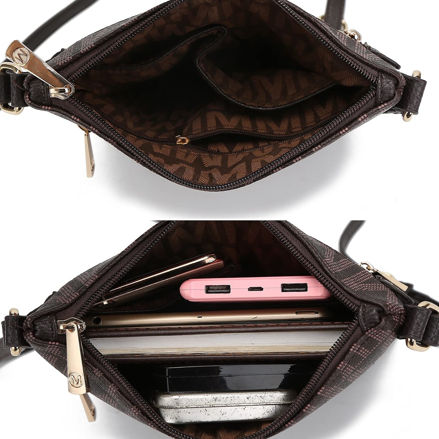 MKF Collection Crossbody Bag for Women Purses and Handbags PU Leather Adjustable Shoulder Strap Crossover bag by Mia K