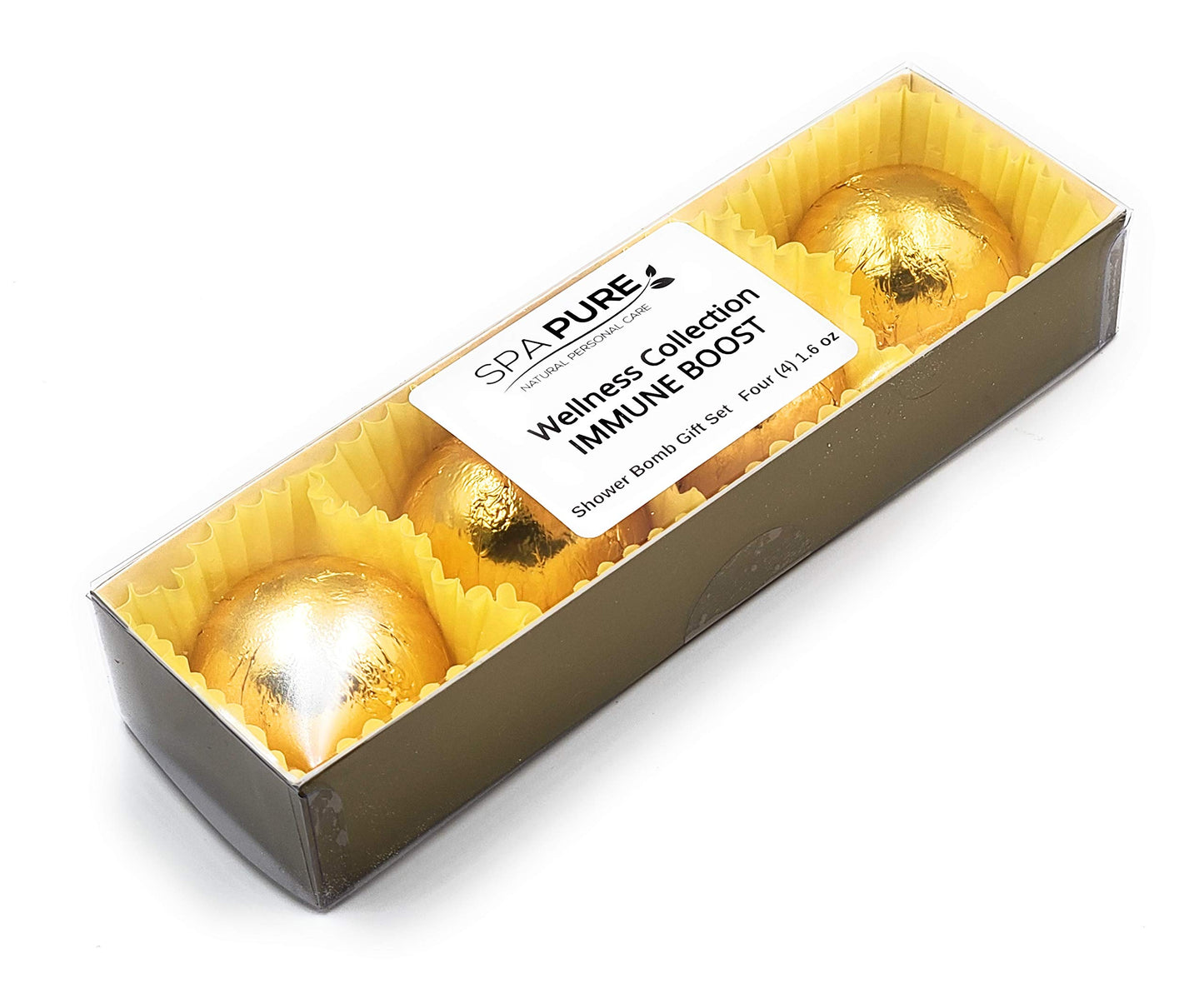 Spa Pure Immune Boost Aromatherapy Shower Steamers Bombs - Shower Bombs with Essential Oils - Unisex Bath Melts - Self Care and Relaxation Shower…