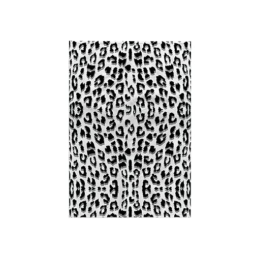 3D Rose Snow Leopard Animal Print Towel, 15" x 22", Multicolor