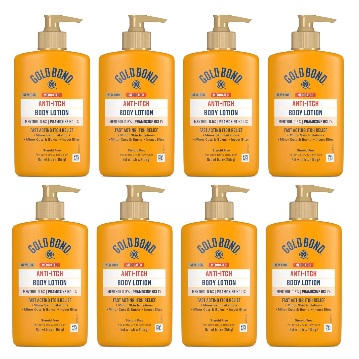 Gold Bond Anti-Itch Lotion 5.50 oz (Pack of 8) - Packaging May Vary