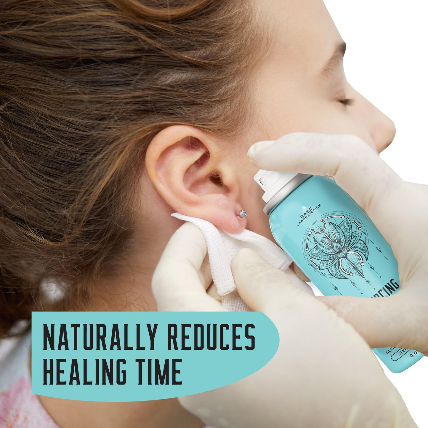 BASE LABORATORIES Piercing Aftercare Kit: Keloid & Piercing Bump Solution Oil(15ml) + Piercing Aftercare Spray (4oz) - for Keloid Bump Removal Beauty and Personal Care BASE LABORATORIES