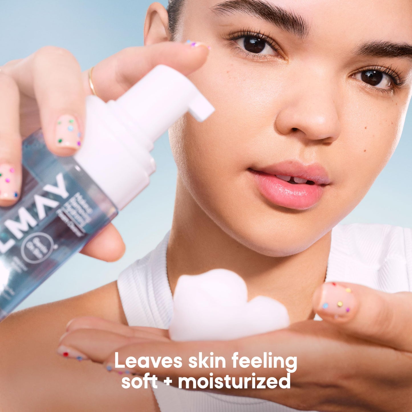 Almay Foam Away Makeup Remover & Face Wash, Gentle Foaming Facial Cleanser, Hypoallergenic, Non-Stripping, Vegan, Cruelty-Free Formula, 100, 2.87 fl