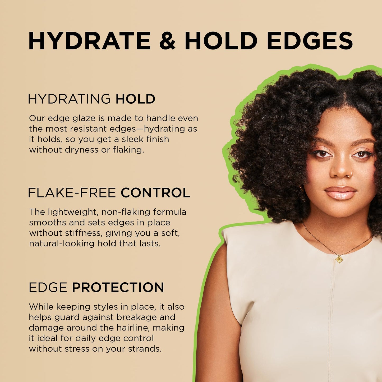African Pride Moisture Miracle Smooth Edge Glaze - Maximum Edge Control & Hydration, Non-Flaking Edge Gel | Natural Ingredients, Coconut & Aloe Water