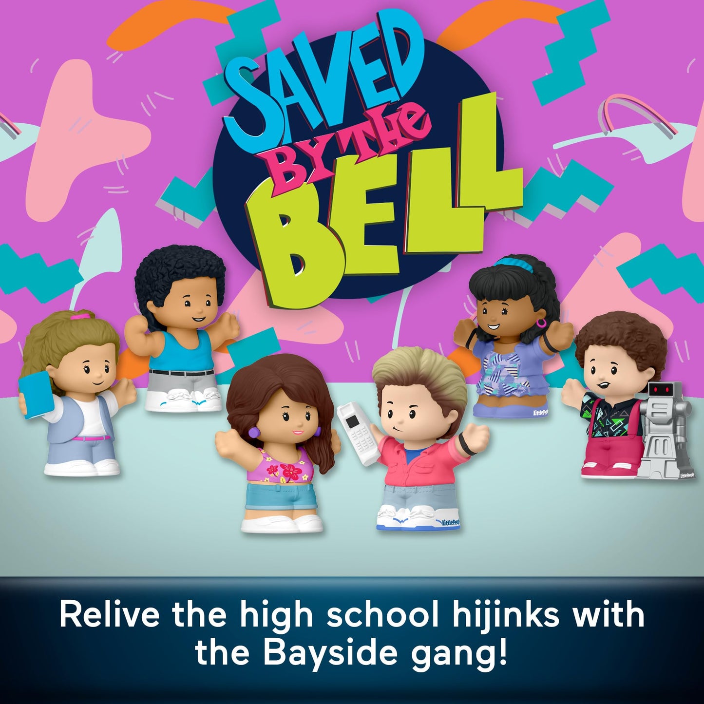 Little People Collector Saved by The Bell Special Edition Set, 6 Figures for Adults & Fans in a Display Package