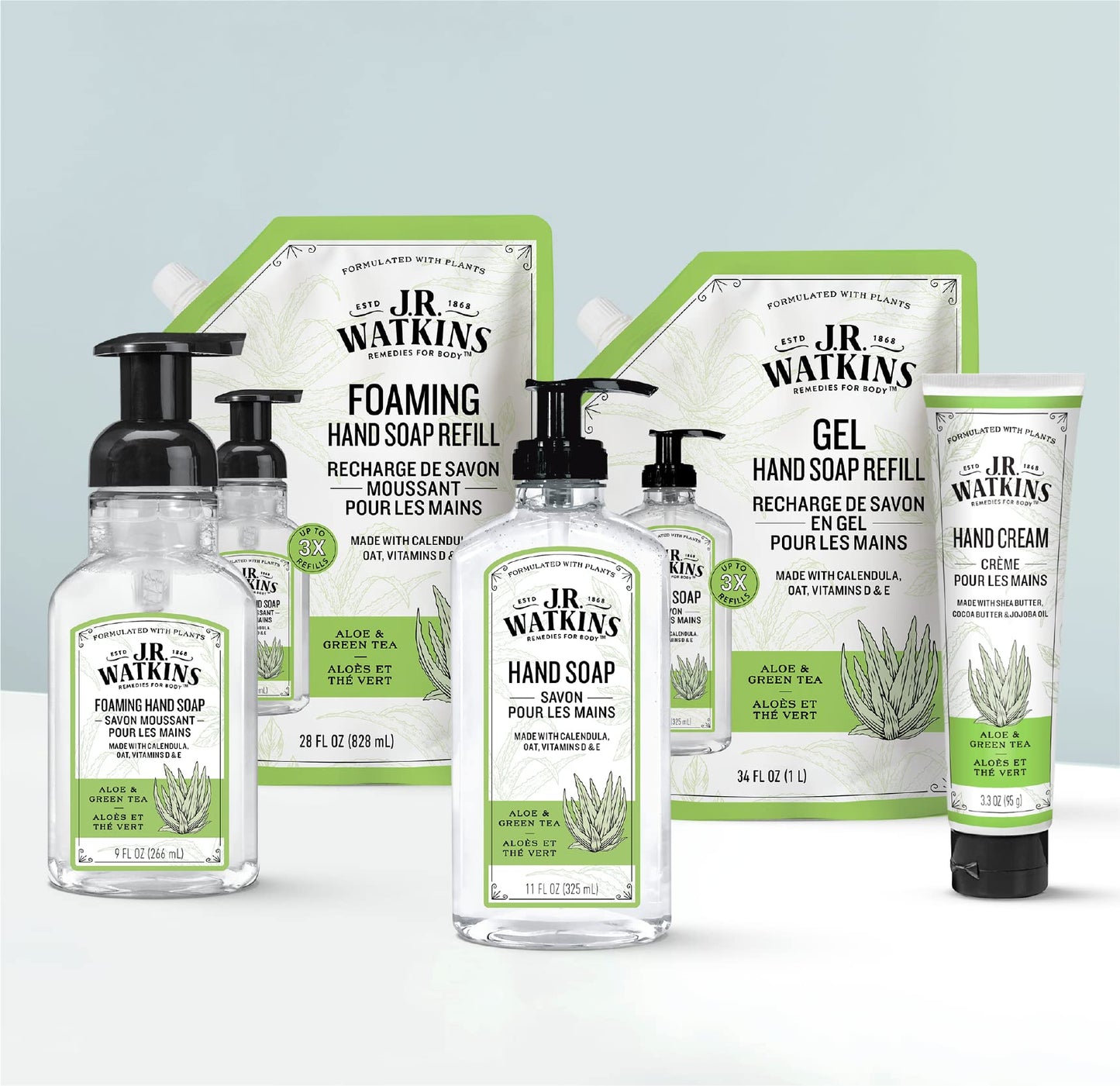 J.R. Watkins Natural Moisturizing Hand Cream, Hydrating Hand Moisturizer with Shea Butter, Cocoa Butter, and Avocado Oil, USA Made and Cruelty Free