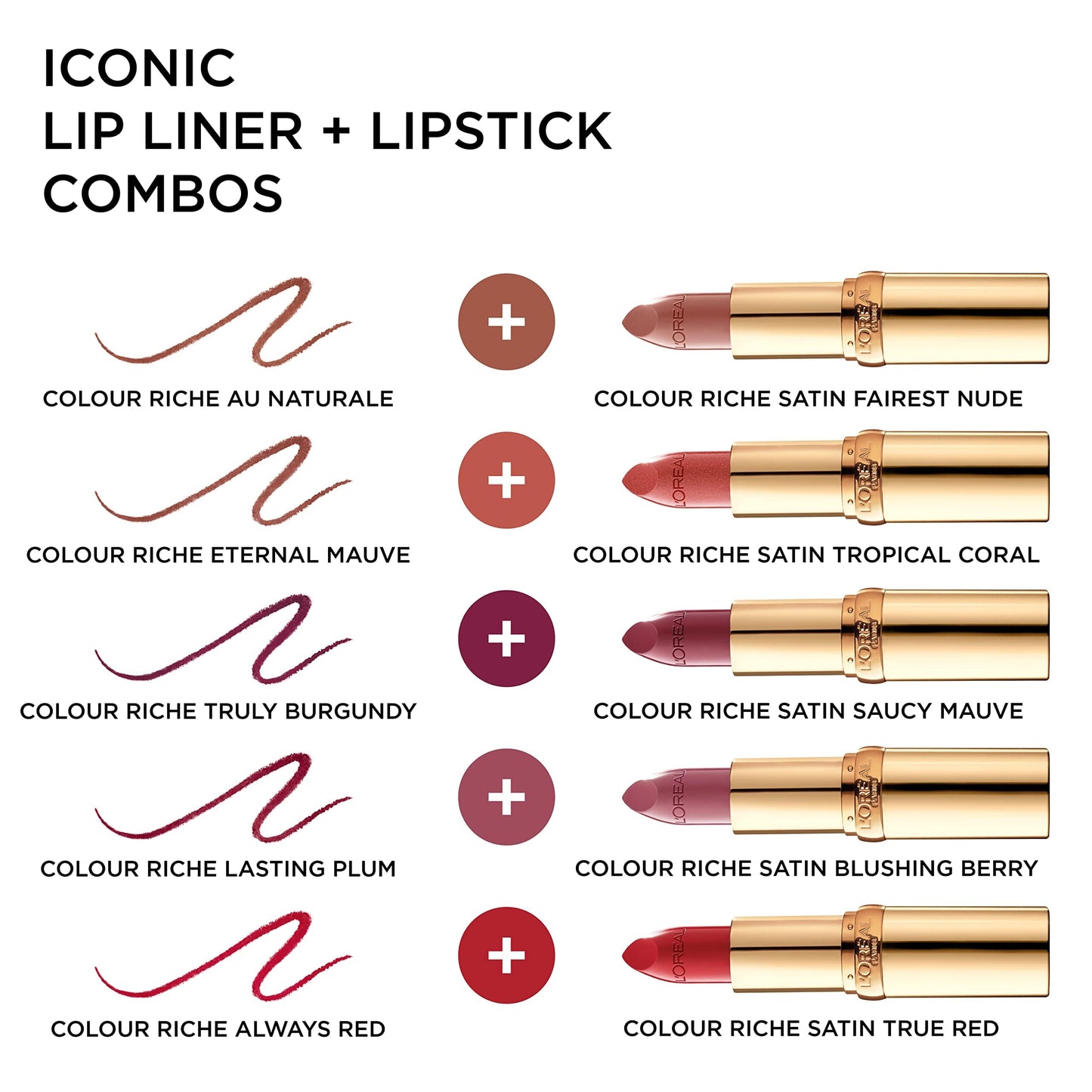 L'Oréal Paris Colour Riche Lip Liner, Always Red, 0.007 oz.