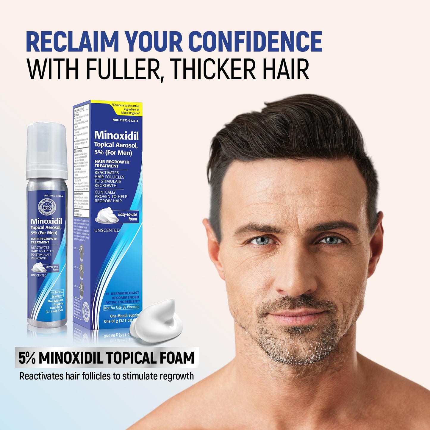 Minoxidil 5% Topical Aerosol Foam, Hair Regrowth 4 Months Treatment for Men, 2.11 oz (4 Pack) Beauty and Personal Care TARO