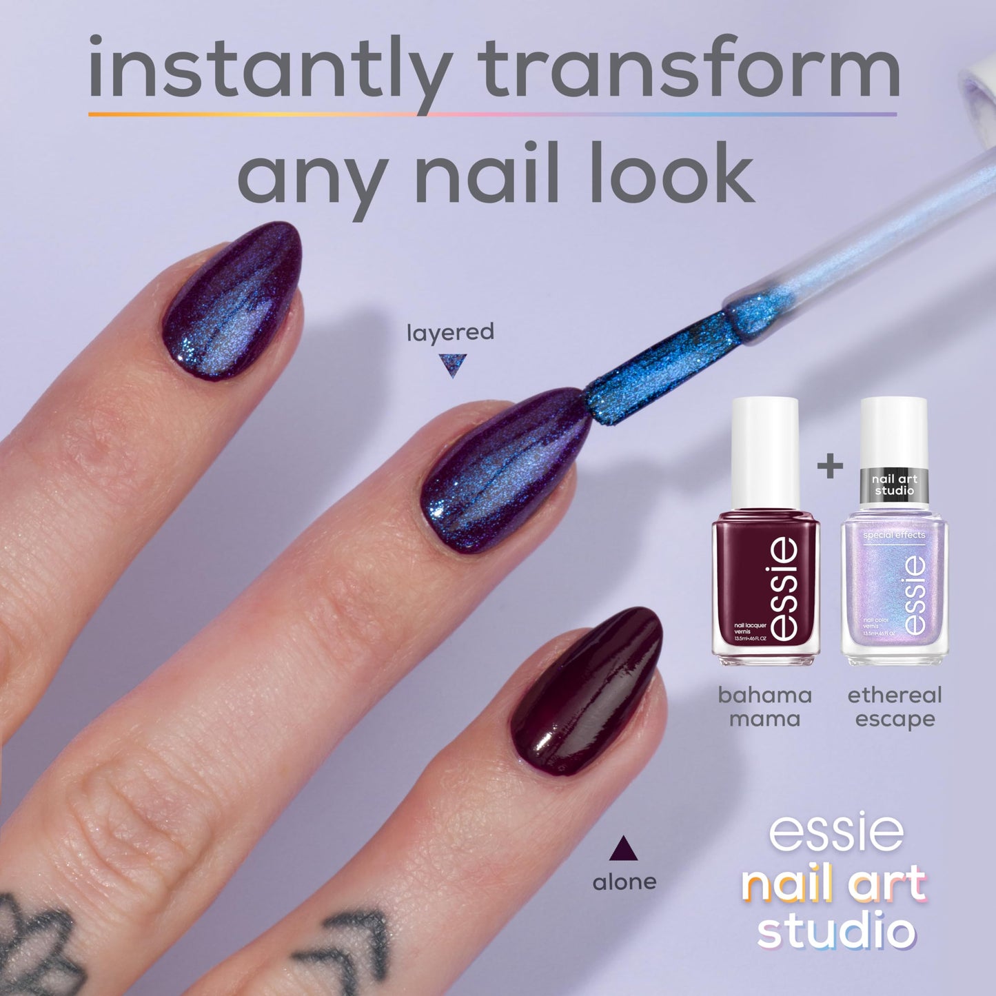 essie Nail Art Studio Special Effects Polish, Pearl, Vegan, Blue Nail Polish, Frosted Fantasy, 0.46 Fl Oz Beauty & Personal Care essie