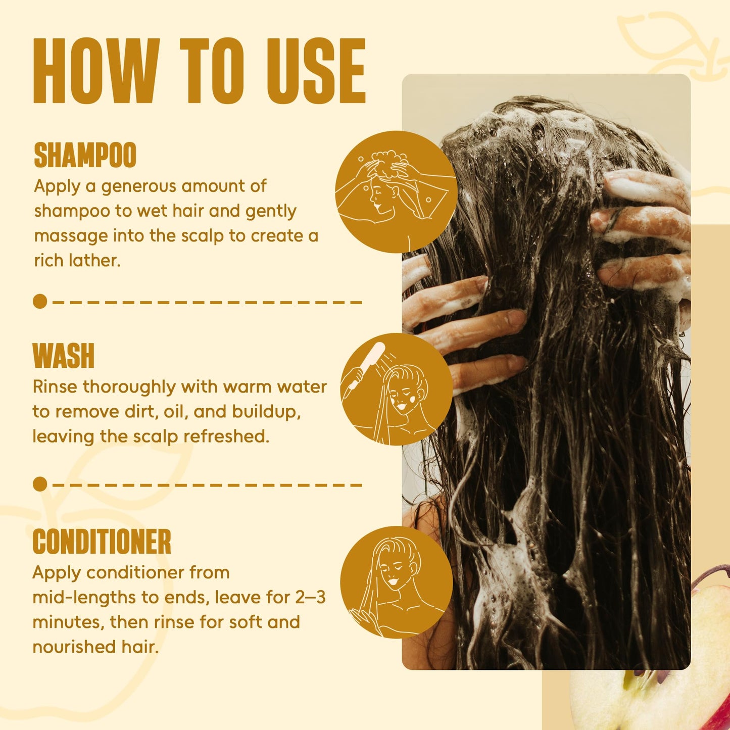 INFINA ESSENTIALS Apple Cider Vinegar Shampoo and Conditioner Set | Clarifying & Detoxifying for Oily Scalp | 16 fl oz Each | with Batana Oil, Biotin