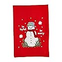 Mud Pie Embroidered Towel, Snowman, 21" x 14"