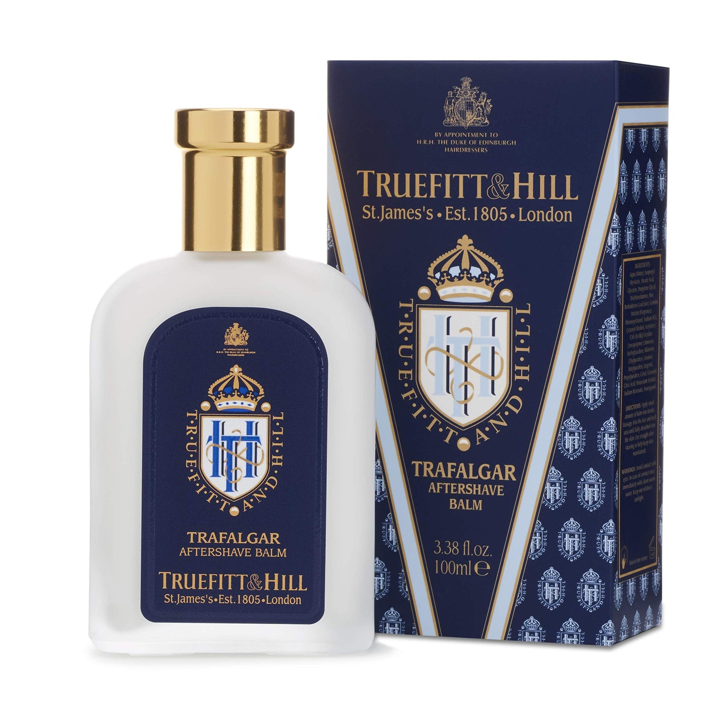 Truefitt & Hill Luxury Aftershave Balm - Trafalgar - Premium Soothing Moisturizer with Aloe Vera Extract - Ideal for Sensitive Skin, Razor Burn…
