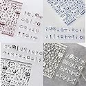 4 Sheets Klein Blue Flame Smile Face Nail Art Sticker Decals ins Minimalist Style Klein Blue Nail Art Sticker Impressionist Lines Star Smile Face