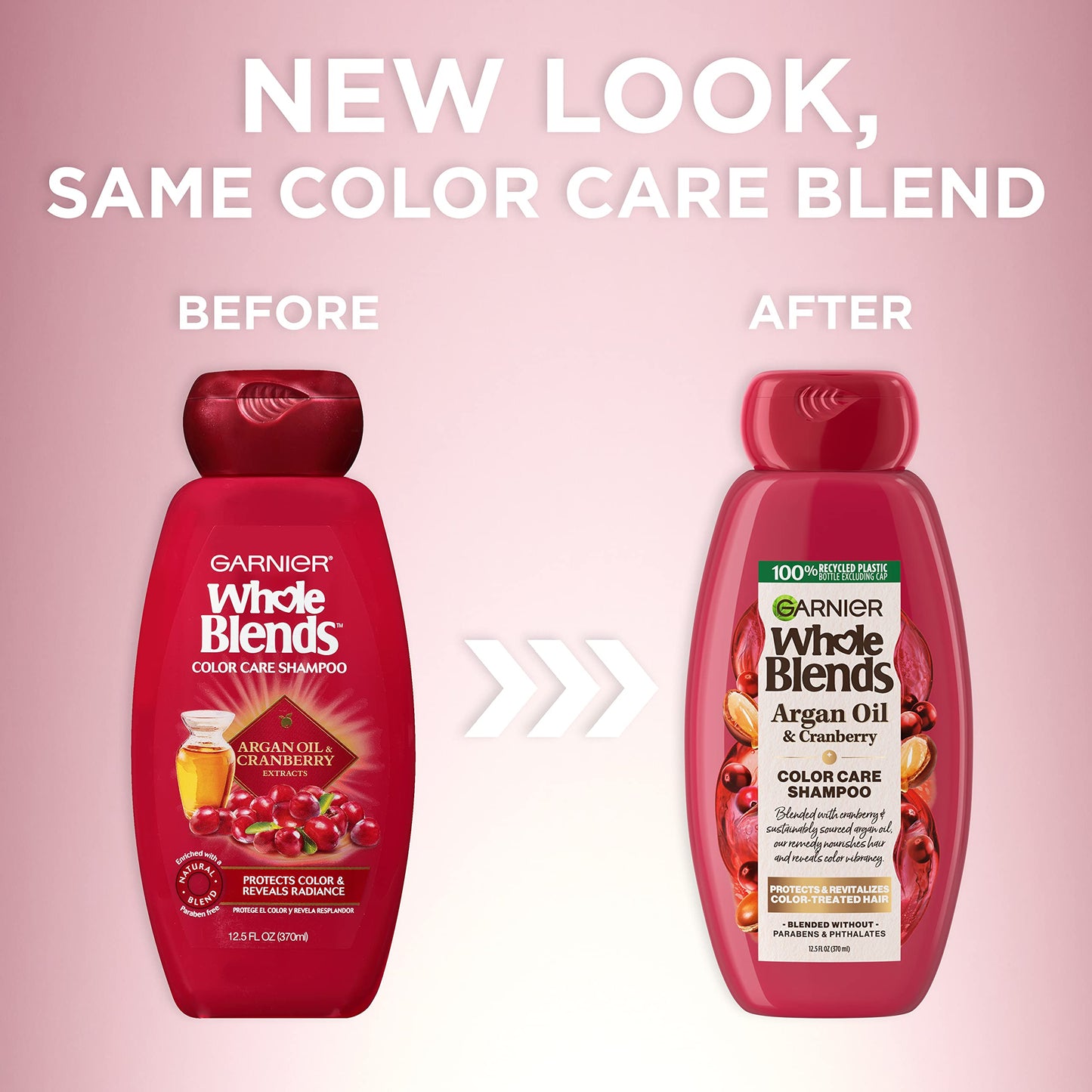 Garnier Whole Blends Color Care Conditioner with Argan Oil & Cranberry Extracts, 12.5 Fl Oz, 1 Count (Packaging May Vary)