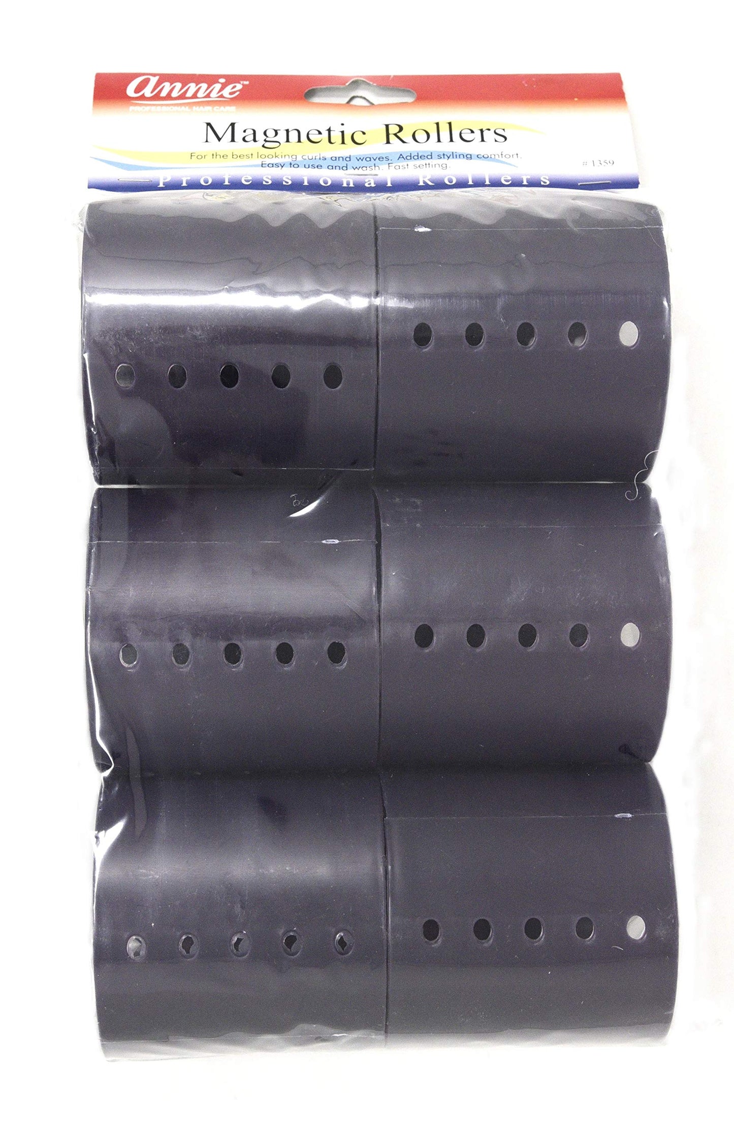 Annie Magnetic Rollers 6 Count Purple 3" #1359