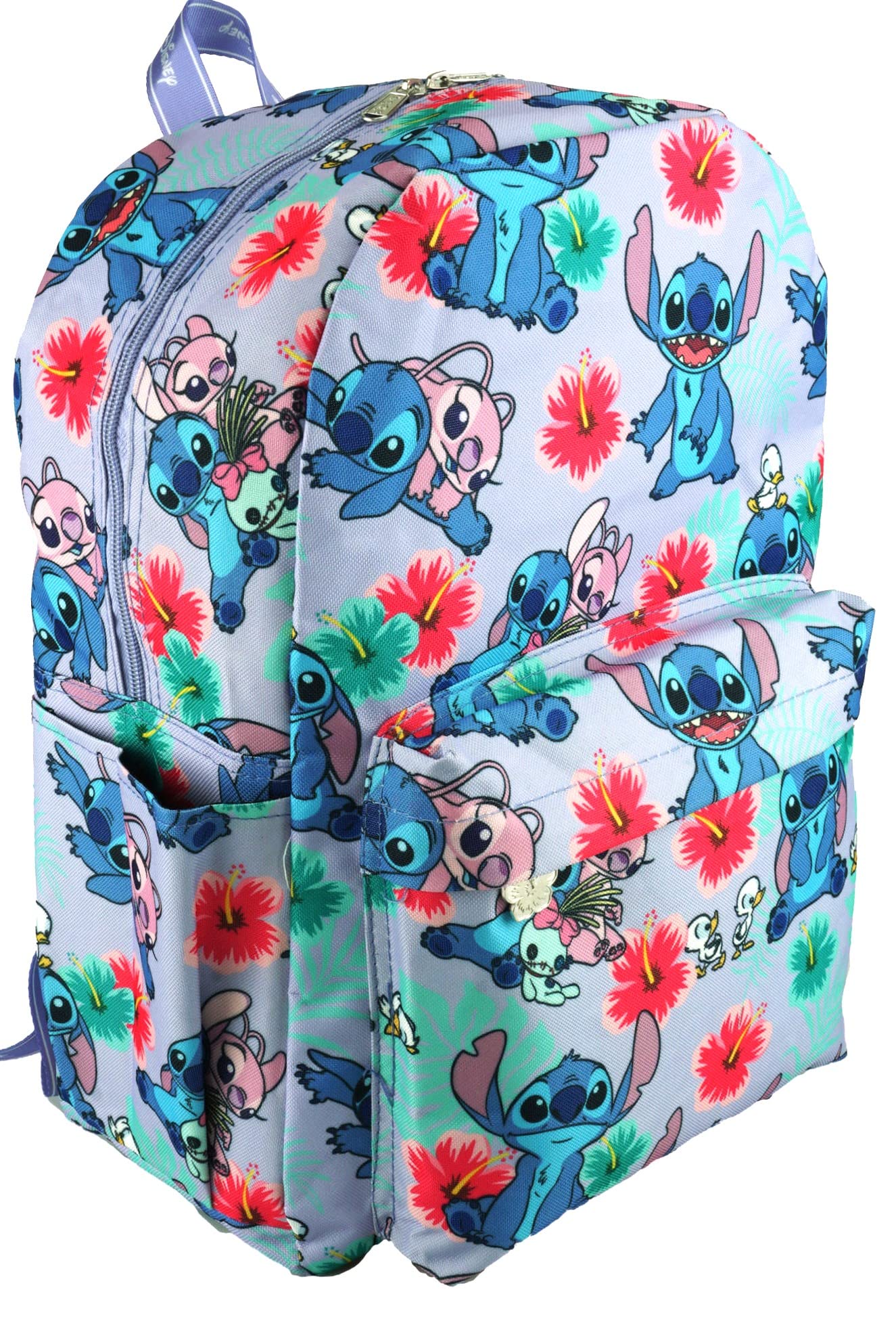 Wondapop Disney Lilo & Stitch 17 Inch Deluxe Backpack with Laptop Compartment (Lavender)