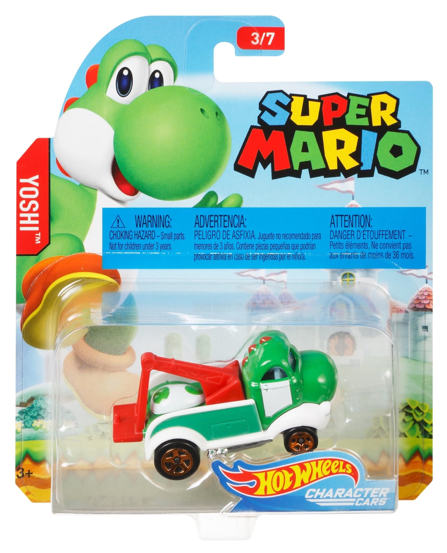 Hot Wheels Super Mario Character Cars Yoshi Vehicle 3/7