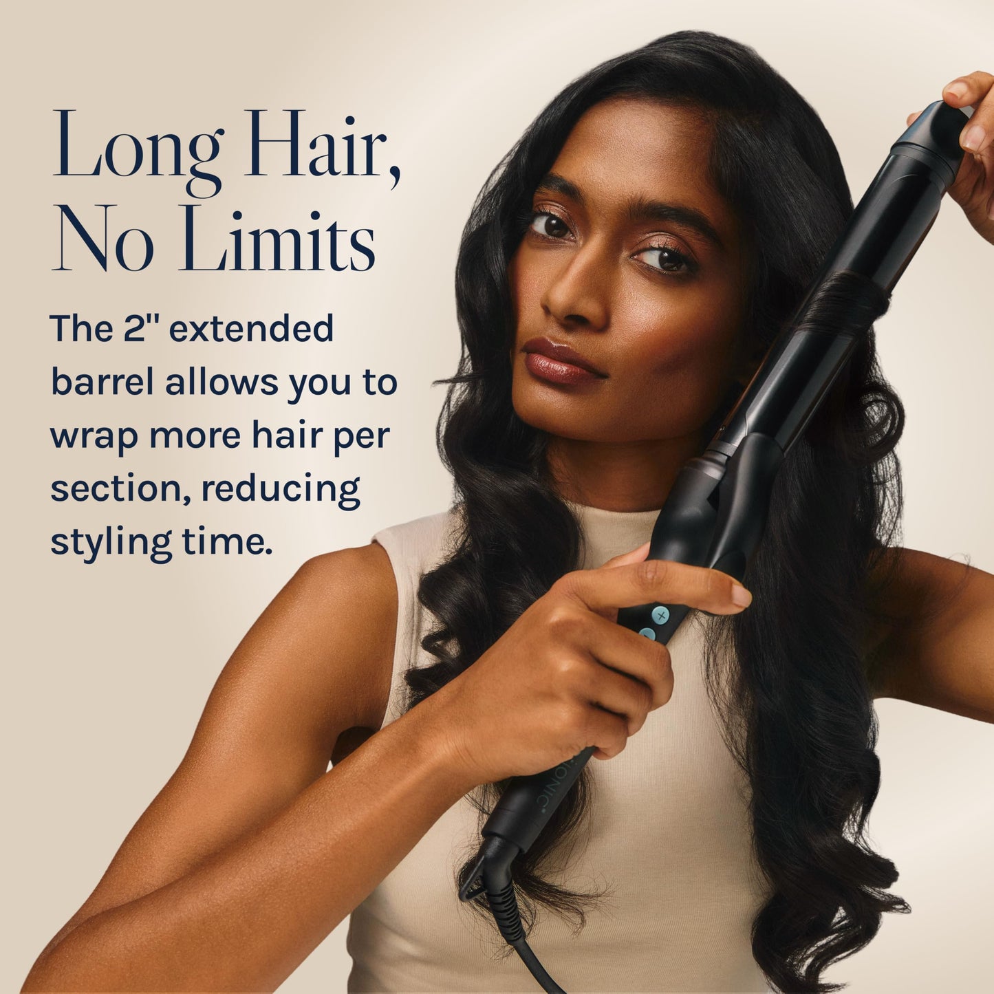 Bio Ionic Long Barrel Styler, 1.25 inch Extended Curling Iron with Moisture Heat Technology & NanoIonic MX, Versatile Curling Wand with Longer Barrel Beauty and Personal Care BIO IONIC