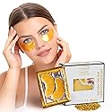 Dermoland Under Eye Patches For Women - 24K Gold Eye Masks, 15 Pairs | Hyaluronic Acid | Reduces Puffiness, Dark Circles & Wrinkles | Vegan