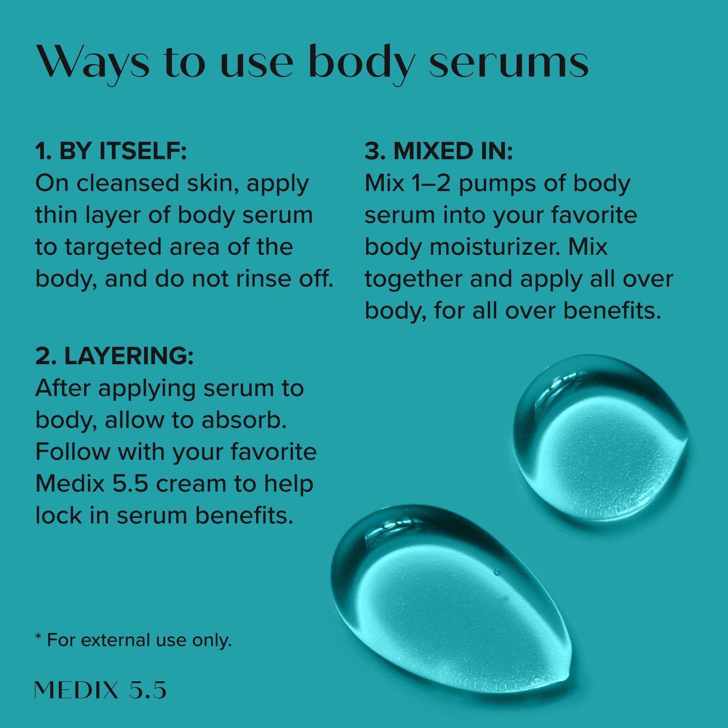 MEDIX 10% Glycolic Acid + Lactic Acid Leave-On Exfoliating Skin Care Body Gel | AHA Exfoliant Body & Face Serum Refines + Softens Dry Dead Skin