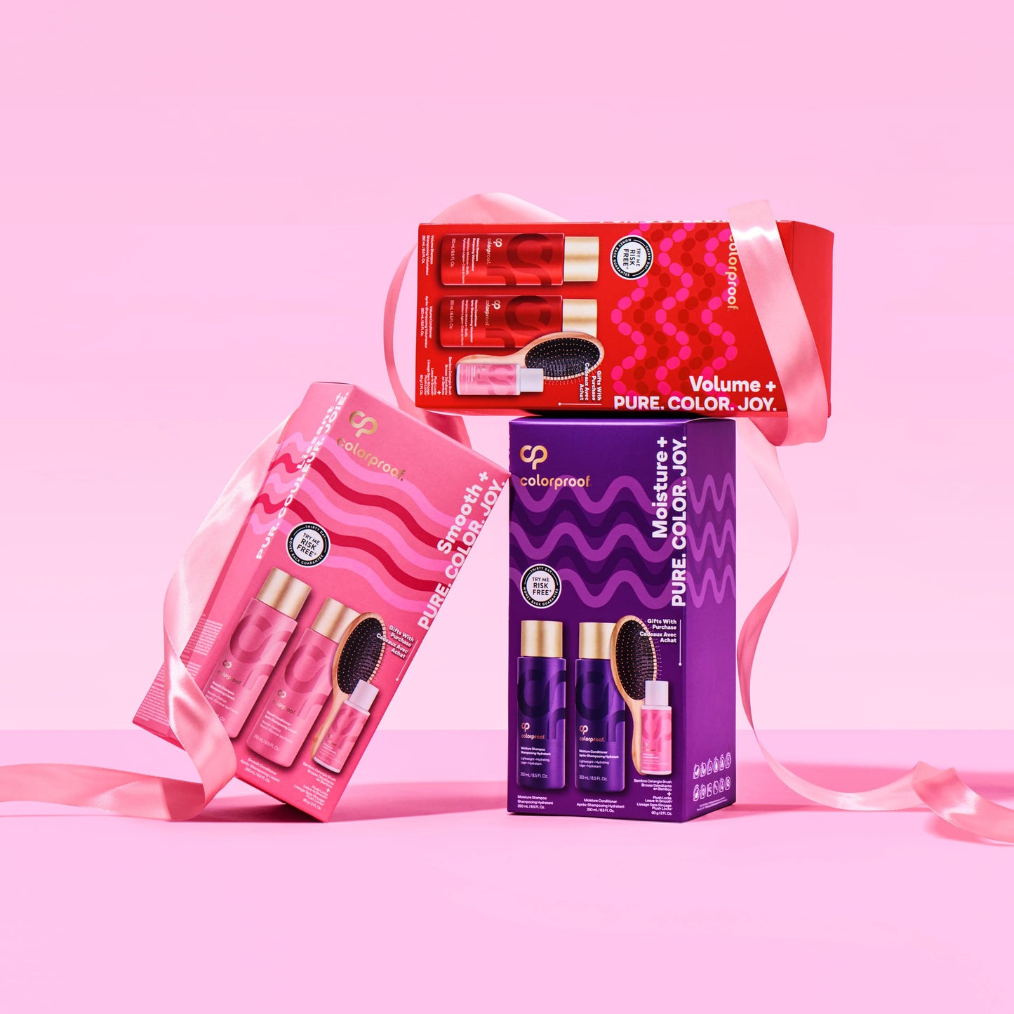 ColorProof Mothers Day Volumizing Gift Set | Relaxation Gifts For Women Hair Care | Complete Set With Volume Shampoo, Conditioner, Overnight Serum