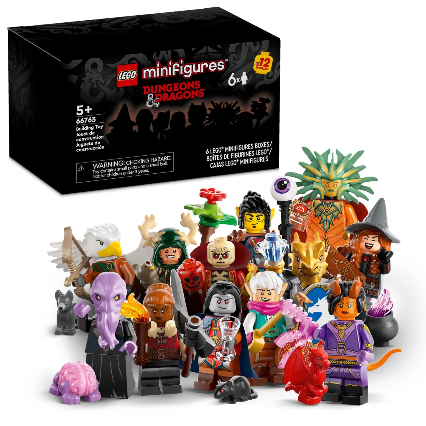 LEGO Minifigures Dungeons & Dragons 6-Pack – Collectible Figures for Kids & Fans, Toy for Boys & Girls Ages 5+, Gift Idea, 66765