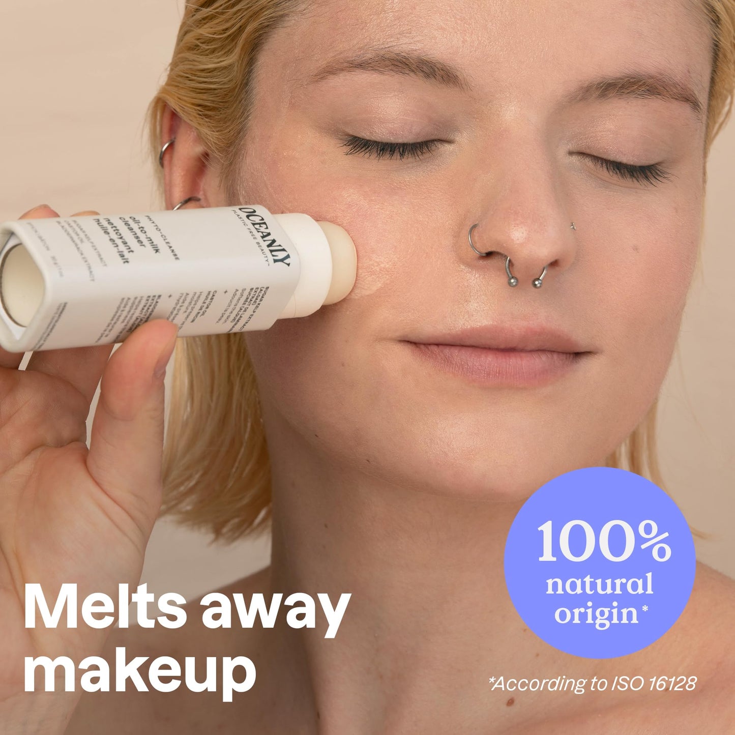 ATTITUDE Oceanly Oil-to-Milk Face Cleanser Bar, EWG Verified, Plastic-free, Plant and Mineral-Based Ingredients, Vegan and Cruelty-free Beauty