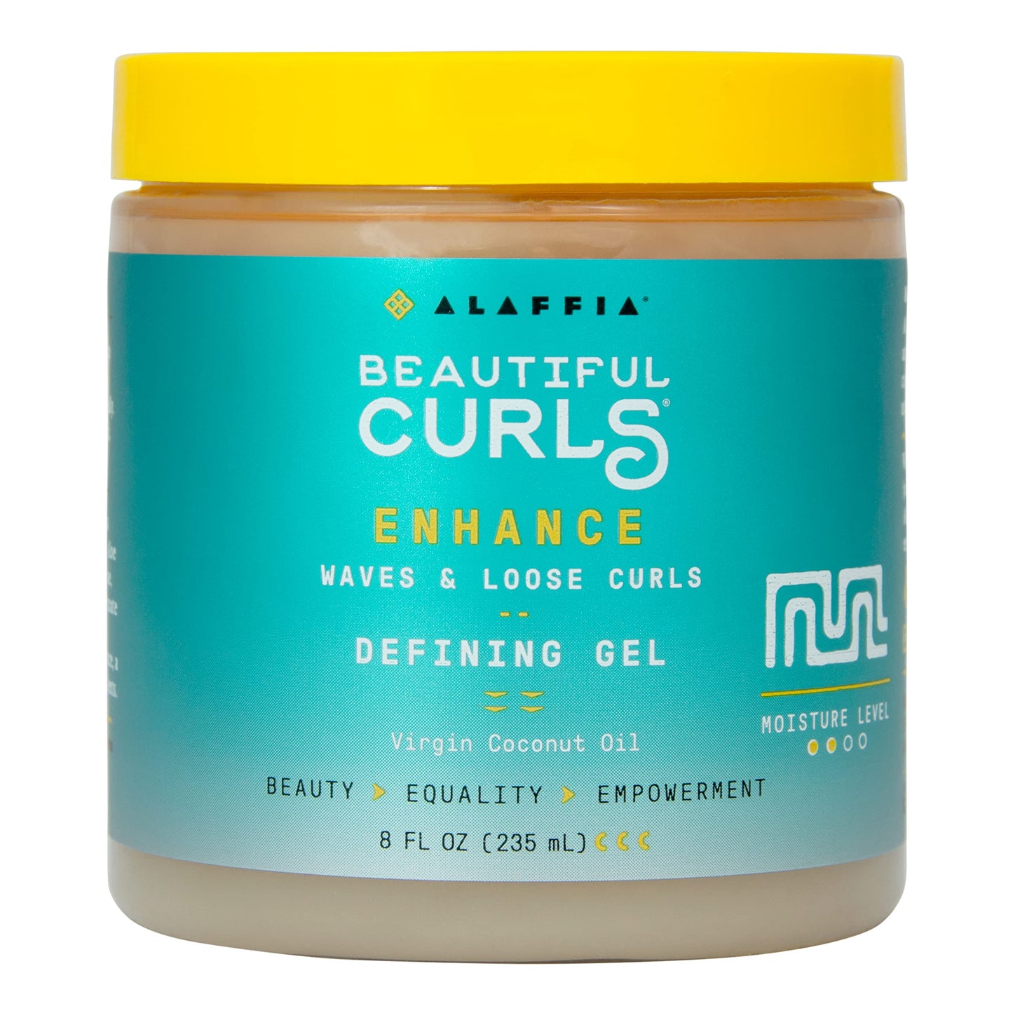 Alaffia Beautiful Curls Curl Enhance Defining Gel, Wavy to Curly Hair Products, Hair Gel to Coil, Twist and Braid, Natural with Shea Butter, Coconut