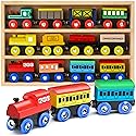 Wooden Train Set 12 PCS - Train Toys Magnetic Set Includes 3 Engines - Toy Train Sets For Kids Toddler Boys And Girls - Compatible With All Major…