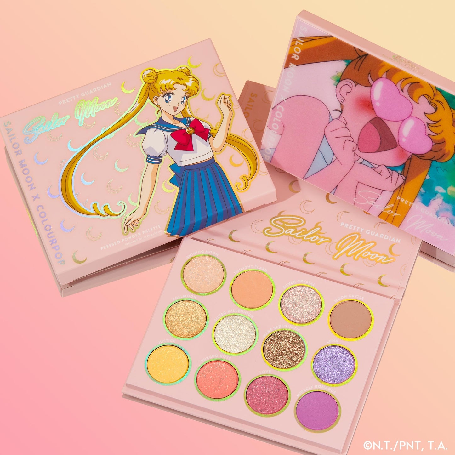 ColourPop x Sailor Moon Pretty Guardian Makeup Palette - Pastel Shadow Palette with Metallic & Matte Finishes - Buildable, Blendable & High-Pigment