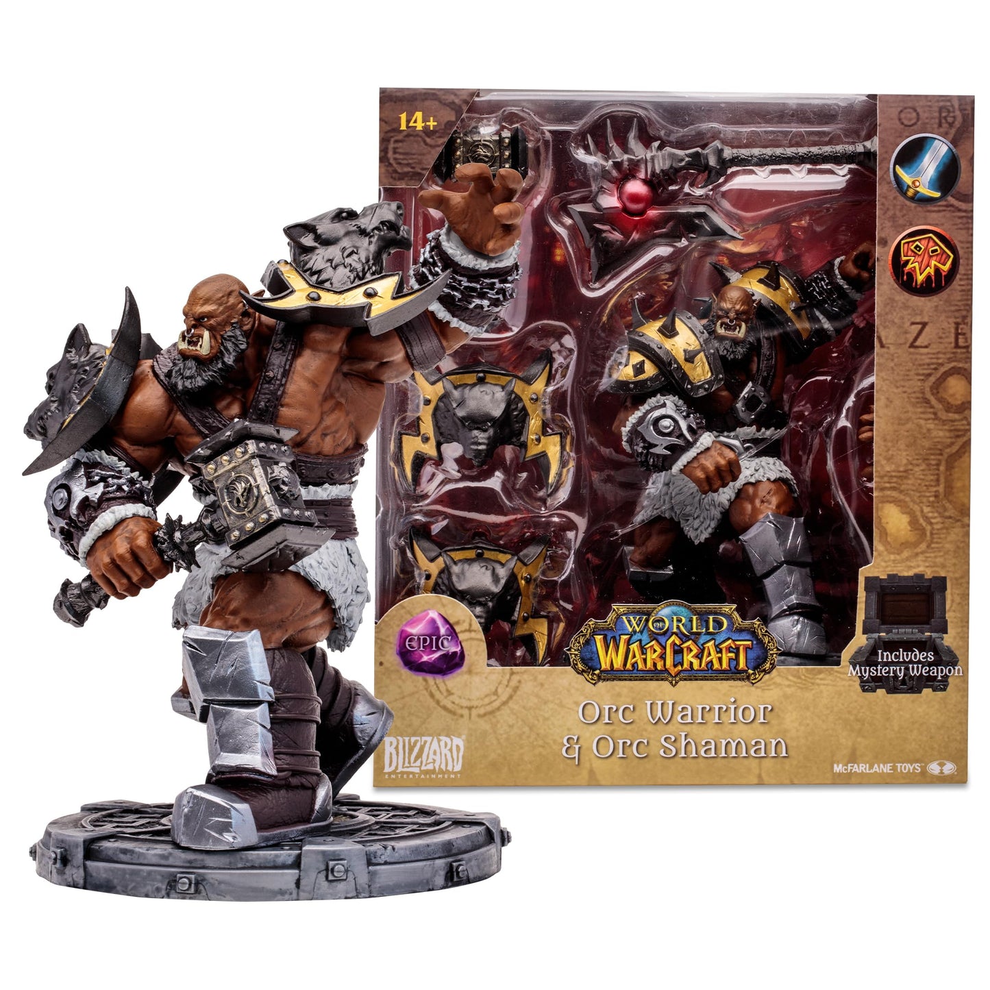McFarlane Toys - World of Warcraft Orc: Warrior/Shaman (Epic) 1:12 Scale Posed Figure