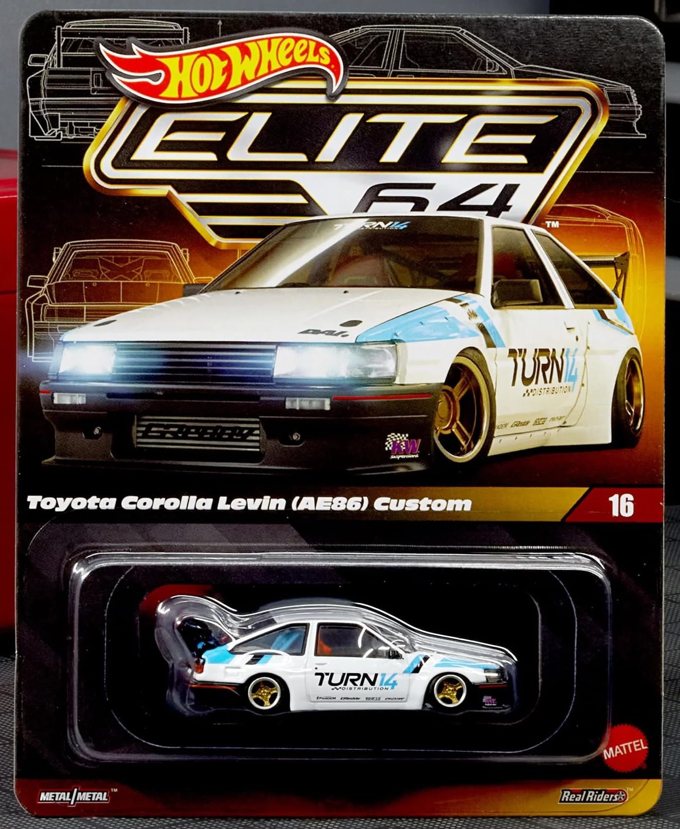 Hot Wheels Toyota Corolla Levin Elite 64 (AE86) Custom Collectors