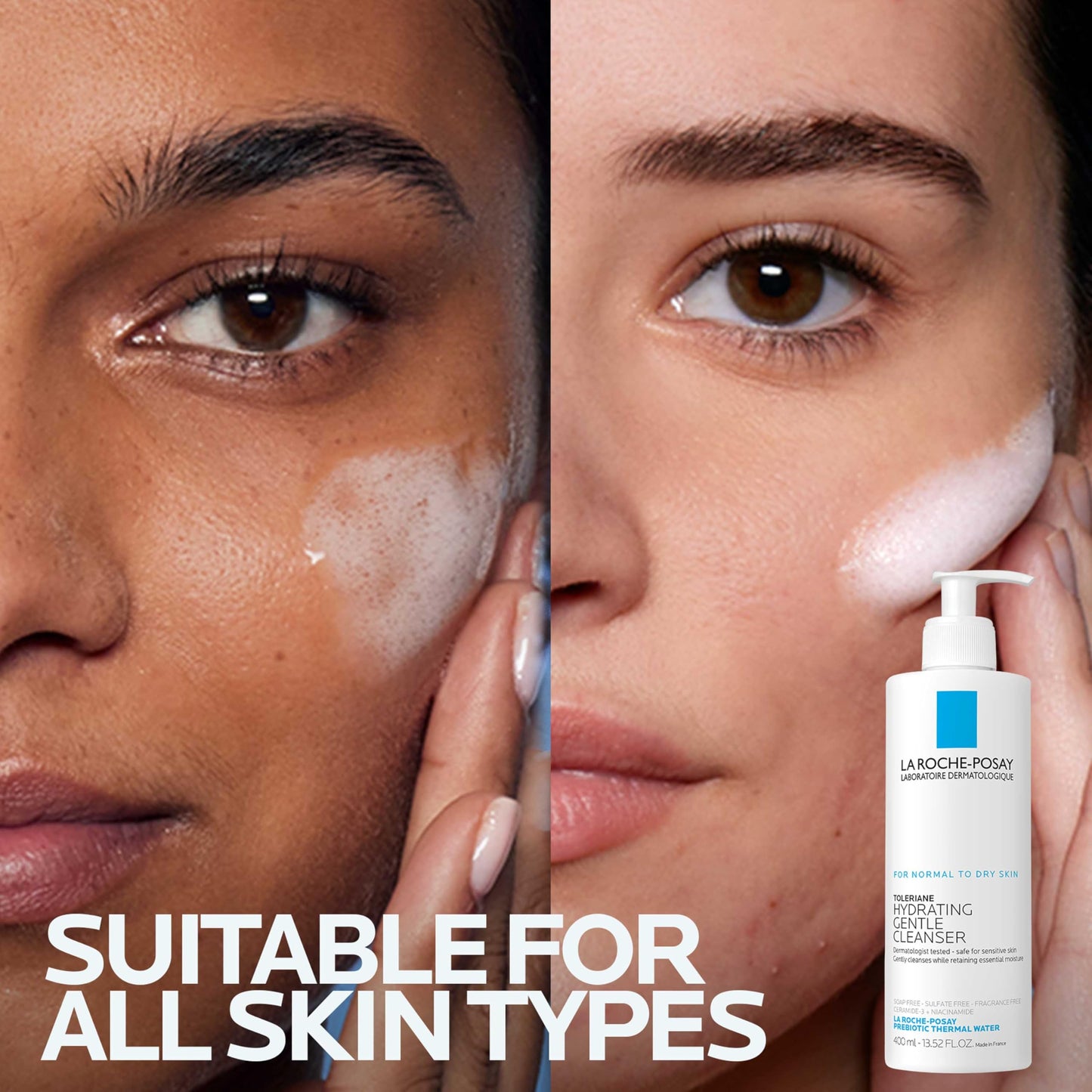 La Roche-Posay Toleriane Hydrating Gentle Face Cleanser, Daily Facial Cleanser with Niacinamide and Ceramides for Sensitive Skin, Moisturizing Face Beauty and Personal Care La Roche-Posay