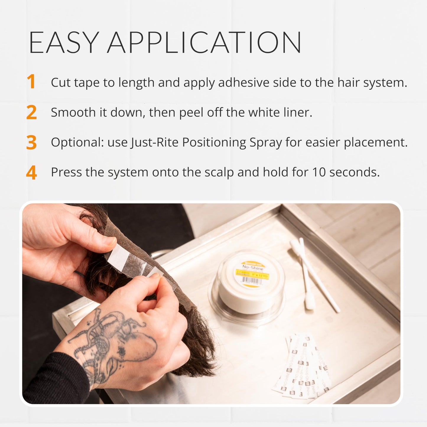Walker Tape No-Shine Hair System Tape Roll 3/4" x 12 Yards, Hypoallergenic Double Sided Wig Tape for Lace Systems, Toupees, and Tape in Hair