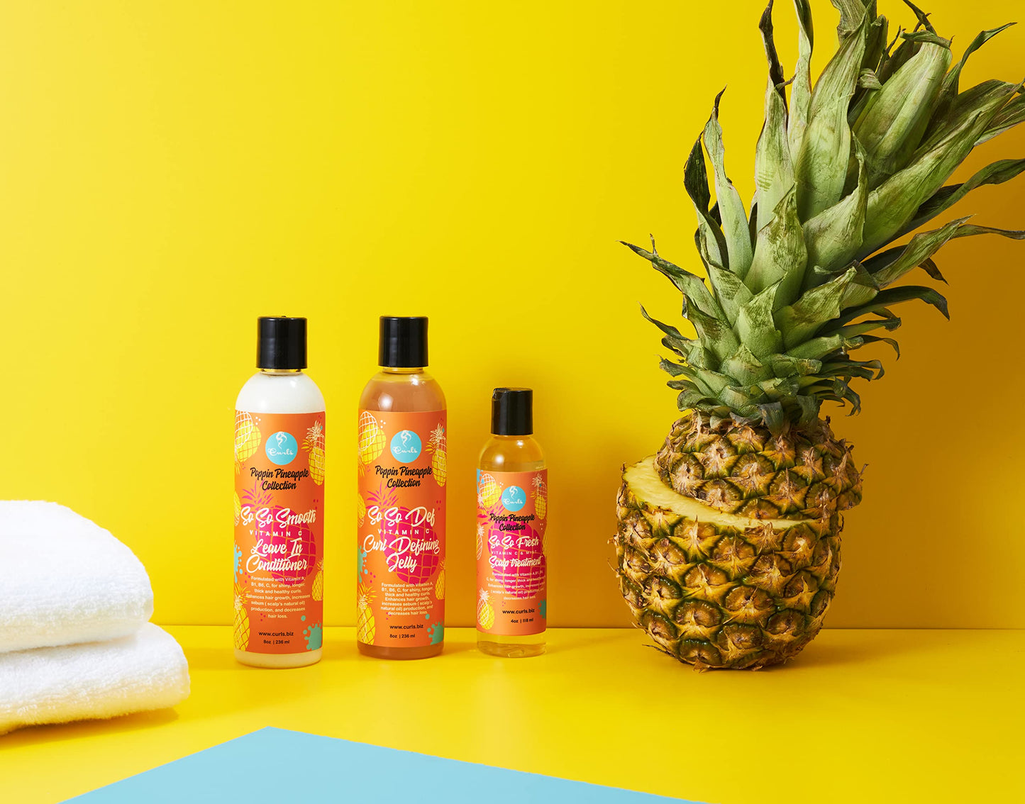Curls Poppin Pineapple So So Def Vitamin C Defining Jelly - Shinier, Longer, Thicker, Healthier Hair - Hydrating and Frizz Free - All Curly Hair Types