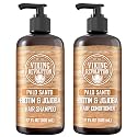 Viking Revolution Palo Santo Mens Shampoo and Conditioner Set with Biotin and Jojoba Oil - Natural Hair Shampoo and Hair Conditioner for Men