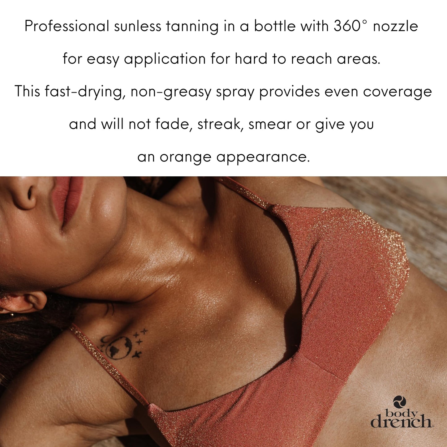 Body Drench Quicktan Quick Tan Bronzing Spray Medium Dark (The Perfect Ultra Bronzing Self-tanner a Fast-drying Formula) - Size 6 Oz / 170g (Pack