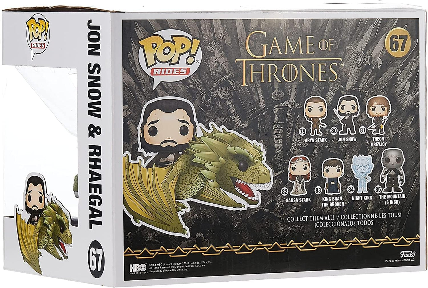 Funko Pop! Rides TV: Game of Thrones - Jon Snow with Rhaegal, Multicolor