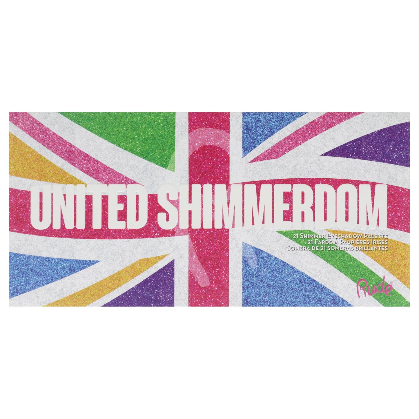 Rude Cosmetics United Shimmerdom Eyeshadow Palette - 21 Shimmer for Women - 0.88 oz Eye Shadow