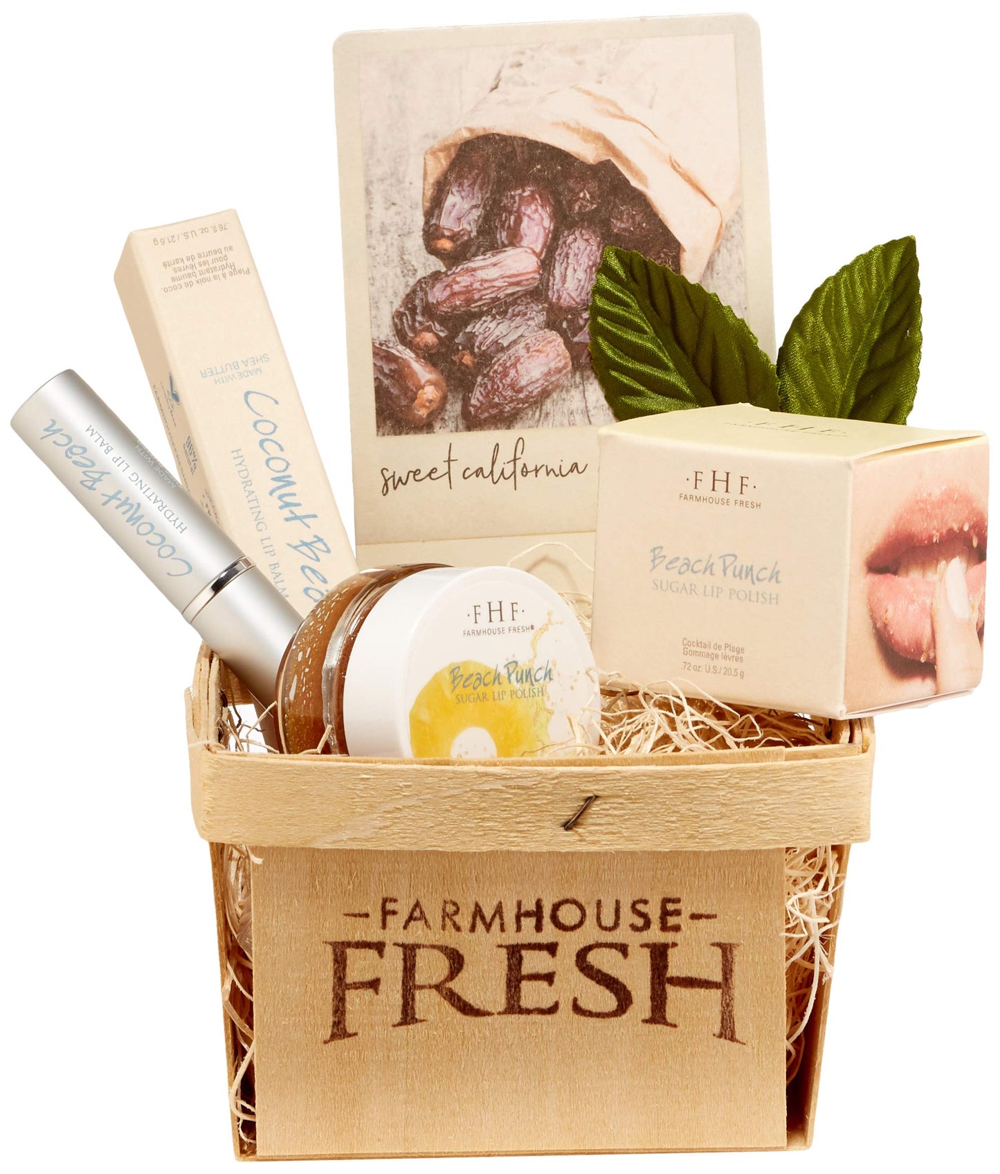 FarmHouse Fresh Beach Lip Basket, Coconut Pineapple, 2 Count