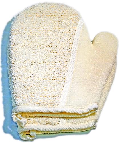 2Pack?7.8x7.7inches? Exfoliating Soft Terry Cloth Gloves Mitten Remove Dead Skin Bath Body Scrub Mitt, Deep Exfoliation Glove Skin Exfoliator Mitt
