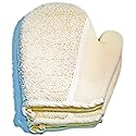 2Pack?7.8x7.7inches? Exfoliating Soft Terry Cloth Gloves Mitten Remove Dead Skin Bath Body Scrub Mitt, Deep Exfoliation Glove Skin Exfoliator Mitt