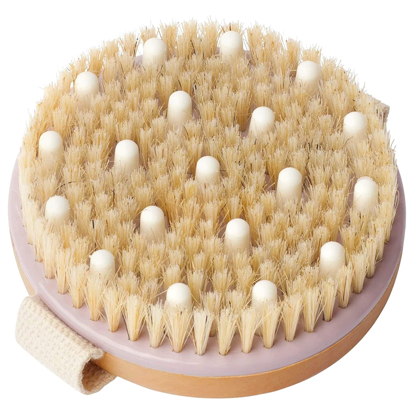 MainBasics Dry Brushing Body Brush for Lymphatic Drainage, Dry Skin, Cellulite, Blood Circulation with Exfoliating Natural Bristles and Massage Nodes Beauty and Personal Care MainBasics Default Title