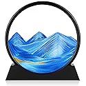 Moving Sand Art Picture - 3D Quicksand Painting Decor - Round Glass 3D Deep Sea Sandscape - Relaxing Home Decoration Desk Toys for Home Office Desk…