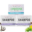 J.R.LIGGETT'S Tea Tree Formula Shampoo Bar and Conditioner Bar 3-Pack, All-Natural, Plant-Based Solid Hair Care Set, Sulfate-Free, 2 x 3.5 oz Shampoo