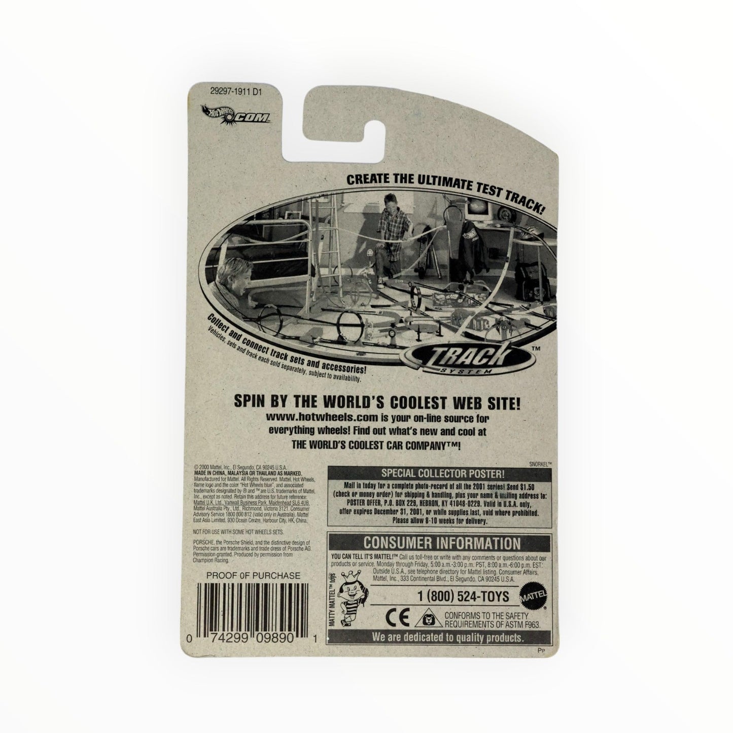 Hot Wheels Porsche 911 GTI-98 #250 Year: 2001