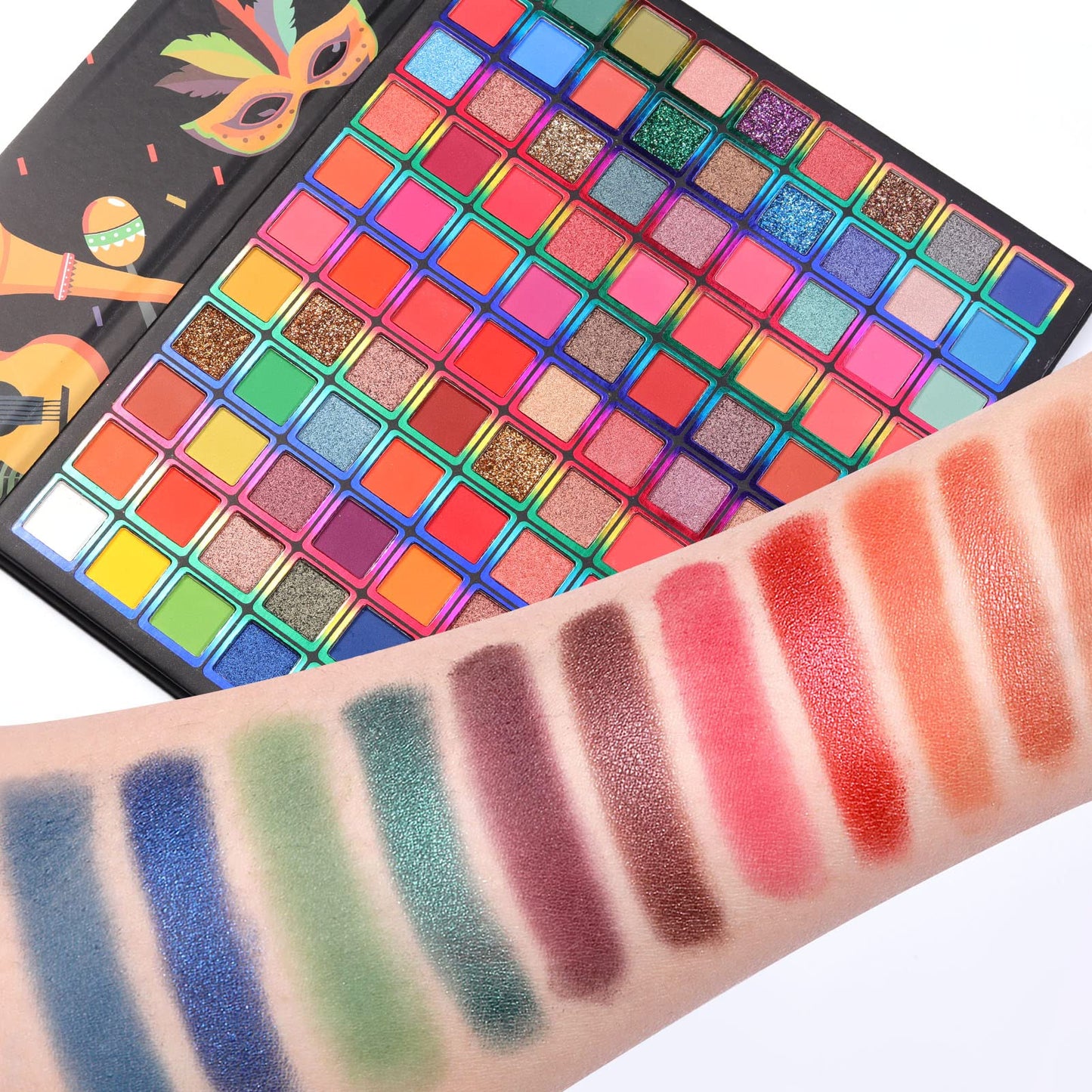 99 Colors Eyeshadow Palette, Rainbow Colors Makeup Eyeshadow Palette, Professional High Pigmented Matte Glitter Makeup Pallet, Waterproof Long Lasting
